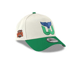 Men's Hartford Whalers Conference Side Patch NHL New Era 9Forty A-Frame Snapback Hat - Cream