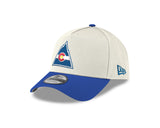 Men's Colorado Rockies Conference Side Patch NHL New Era 9Forty A-Frame Snapback Hat - Cream