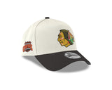 Men's Chicago Blackhawks Conference Side Patch NHL New Era 9Forty A-Frame Snapback Hat - Cream