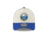 Men's Buffalo Sabres Conference Side Patch NHL New Era 9Forty A-Frame Snapback Hat - Cream