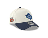 Men's Toronto Maple Leafs Conference Side Patch NHL New Era 9Forty A-Frame Snapback Hat - Cream