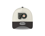 Men's Philadelphia Flyers Conference Side Patch NHL New Era 9Forty A-Frame Snapback Hat - Cream