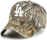 Men's Los Angeles Dodgers MLB Baseball RealTree APX '47 Clean Up Buckle Hat