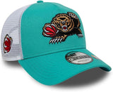 Men's New Era NBA Vancouver Grizzlies 9FORTY A-Frame Classic Snapback Trucker Hat - Turquoise/White