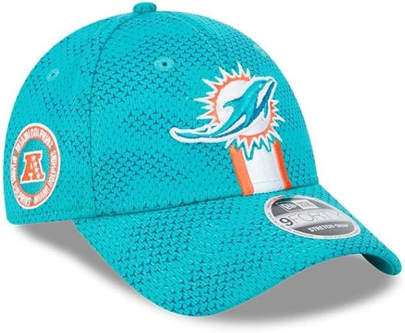 Men's Miami Dolphins New Era 2024 Sideline 9FORTY Stretch-Snap Hat - Aqua