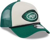 Men's New York Jets New Era 2024 Sideline Historic 9FORTY A-Frame Trucker Adjustable Hat