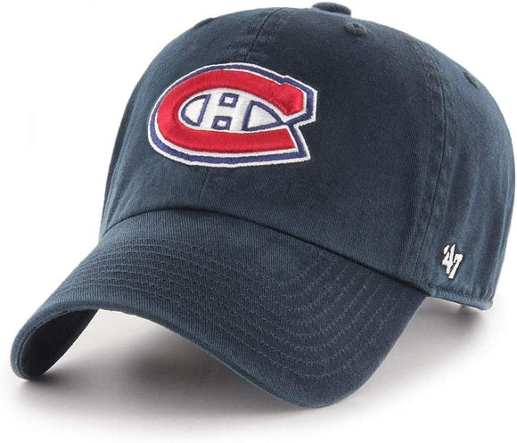 Men's Montreal Canadiens Team Colour 47 Brand Clean Up Adjustable Buckle Cap Hat