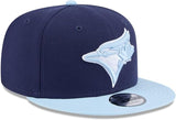 Men's New Era 9FIFTY MLB Toronto Blue Jays Two Toned Color Pack Adjustable Cap - Navy