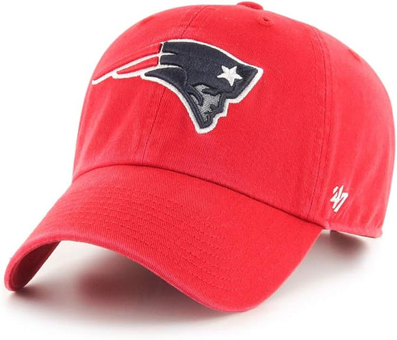 Men's New England Patriots '47 Clean Up Red Hat Cap NFL Football Adjustable Strap