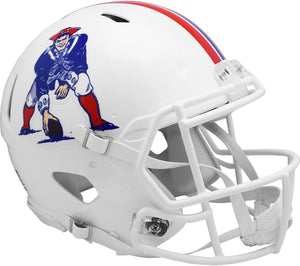 NFL Football Riddell New England Patriots 1982-99 Retro Logo Mini Revolution Speed Replica Helmet