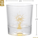 2026 FIFA World Cup 7.8 OZ Whisky Glass With Embossed Trophy - Officially Licensed