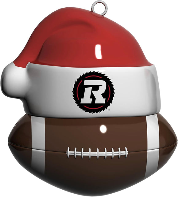 Ottawa Redblacks Santa CFL Football Ceramic Christmas Ornament By The Sports Vault