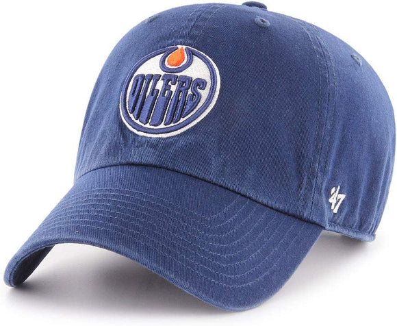 Edmonton Oilers '47 NHL Clean Up Slouch Adjustable Royal Buckle Hat Cap