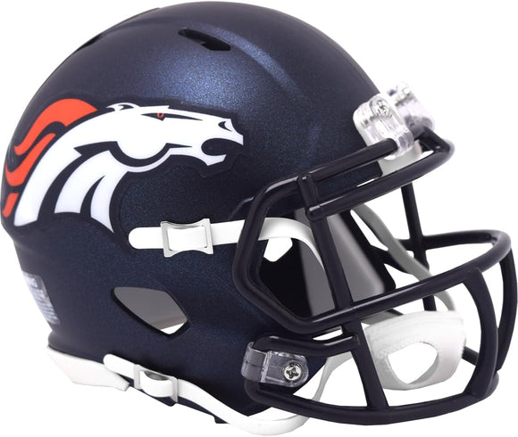 NFL Football Riddell 2024 Denver Broncos Mini Revolution Speed Replica Helmet