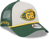 Men's Green Bay Packers New Era 2024 Sideline Historic 9FORTY A-Frame Trucker Adjustable Hat