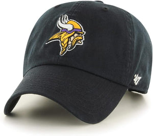 Men's Minnesota Vikings '47 Clean Up Black Hat Cap NFL Football Adjustable Strap