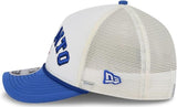 New Era 9FORTY MLB Toronto Blue Jays Chrome Arch M-Crown A-Frame Rope Adjustable Trucker Snapback Cap - White