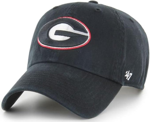 Men's Georgia Bulldogs '47 Clean Up Black Hat Cap NCAA College Team Adjustable Strap