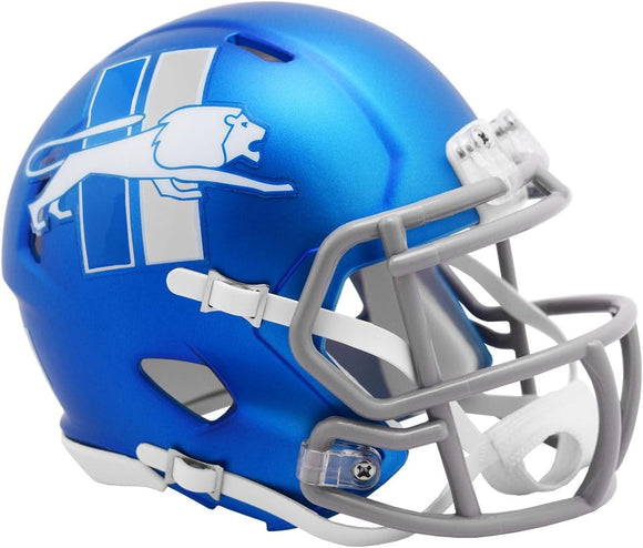 NFL Football Riddell Detroit Lions Alternate On Field Mini Revolution Speed Replica Helmet