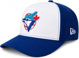 Men's Toronto Blue Jays New Era White/Royal Cooperstown Logo 9Forty A Frame Snapback Hat
