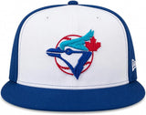 Men's Toronto Blue Jays New Era White/Royal Cooperstown Logo 9FIFTY Snapback Hat