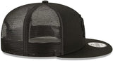 Men's New Era Toronto Raptors Trucker 9FIFTY Snapback Hat - Black on Black