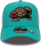Men's New Era NBA Vancouver Grizzlies 9FORTY A-Frame Classic Snapback Trucker Hat - Turquoise/White