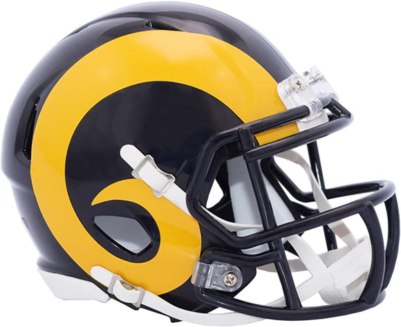 NFL Football Riddell Los Angeles Rams 1981-99 Retro Mini Revolution Speed Replica Helmet