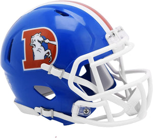 NFL Football Riddell Denver Broncos 1975-96 Retro Mini Revolution Speed Replica Helmet
