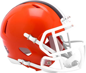 NFL Football Riddell 2024 Cleveland Browns Mini Revolution Speed Replica Helmet