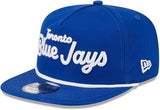 New Era The Golfer MLB Toronto Blue Jays Team Text Rope Adjustable Snapback Hat - Royal Blue