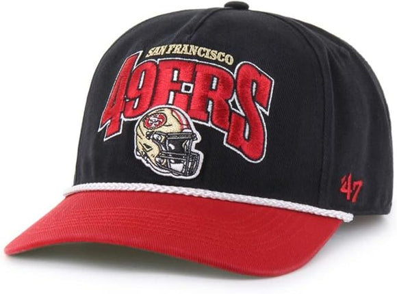 Men's San Francisco 49ers NFL 47 Brand Black Palermo Hitch Snapback Hat