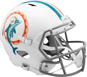 NFL Football Riddell Miami Dolphins 1972 Full Size Revolution Speed Replica Helmet