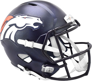 NFL Football Riddell 2024 Denver Broncos Full Size Revolution Speed Replica Helmet (Copy)