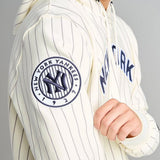 Men's Pro Standard New York Yankees MLB Pinstripe Fleece Pullover Hoodie - Eggshell