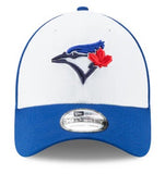 Men's Toronto Blue Jays New Era White/Royal Cooperstown Logo 39Thirty Flex Fit Hat
