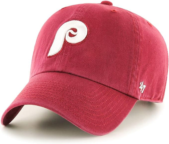Men's Philadelphia Phillies MLB '47 Brand Maroon 1970 Vintage Clean Up Adjustable Hat