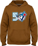 Men's Toronto Blue Jays MLB Baseball 50th Anniversary Logo Hooded Sweatshirt - Dune