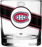 Montreal Canadiens Black Label Rocks Glass Set of Two 10oz NHL Hockey - The Sports Vault