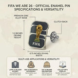 Official 2026 FIFA World Cup Edition - 35mm 2D Emblem Lapel Pin - Silver Colour