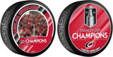 Carolina Hurricanes 2026 Stanley Cup Champions Two-Piece Team Celebration & Roster Puck Set
