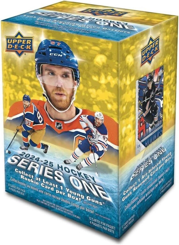 2024/25 Upper Deck Series 1 Hockey 4-Pack Blaster Box 4 Packs per Box, 12 Cards per Pack