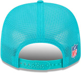 Miami Dolphins New Era 2025 Sideline 9SEVENTY Adjustable Trucker Hat - Teal