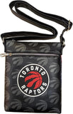 Toronto Raptors NBA Basketball Black & Red Passport Satchel Tote Bag By Loungefly