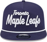 New Era The Golfer NHL Toronto Maple Leafs Team Text Rope Adjustable Snapback Hat - Navy Blue
