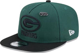 Men's New Era Green/Black Green Bay Packers 2024 Inspire Change A-Frame 9FIFTY Snapback Hat