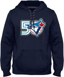 Men's Toronto Blue Jays MLB Baseball 50th Anniversary Logo Hooded Sweatshirt - Navy Blue