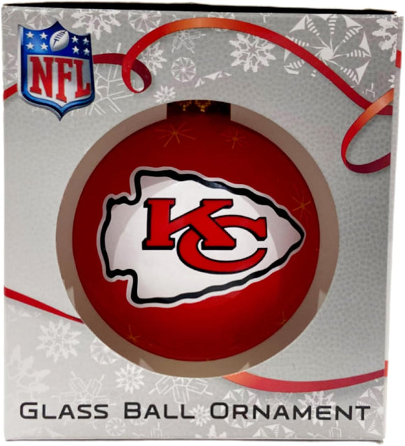 Kansas City Chiefs Shatter Proof Single Ball Christmas Ornament NFL Football