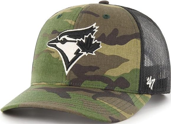 Men's Camo Toronto Blue Jays Trucker '47 Brand Snapback Tucker Hat
