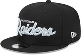 Men’s NFL Las Vegas Raiders New Era Evergreen Script 9FIFTY Snapback Hat – Black